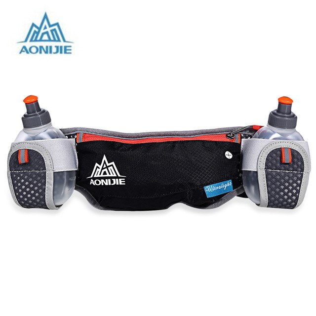 AONIJIE Waist Bag With Two 170ML Water Bottle For Running Cycling Hiking