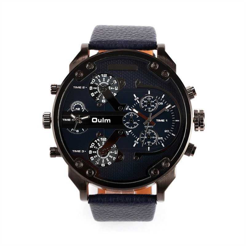 Oulm 3548 Men's Boys Big Round Dial Dual