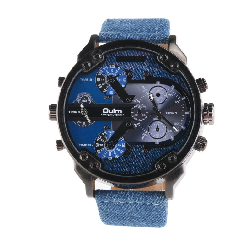 Oulm 3548 Men's Boys Big Round Dial Dual