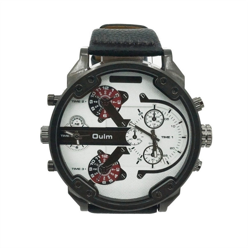 Oulm 3548 Men's Boys Big Round Dial Dual